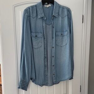 Cloth and Stone Light Blue Denim Button-Up Shirt